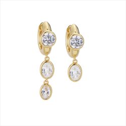 Pendientes Plata Dorada Sovrani J12785 Aro C. Circonitas 3,50cm