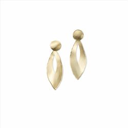 Pendientes Plata Dorada Sovrani Mujer J11333 Colgante Calado Martillado 8cm