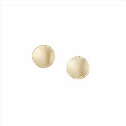 Pendientes Plata Dorada Sovrani Mujer J11375 Discos Martillados Irregulares 1,5cm