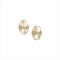 Pendientes Plata Dorada Sovrani Mujer J11382 Óvalos Martillados Irregulares 2,5cm