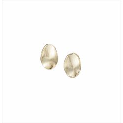 Pendientes Plata Dorada Sovrani Mujer J11383 Óvalos Martillados Irregulares 2cm