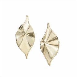 Pendientes Plata Dorada Sovrani Mujer J11386 Óvalos Martillados Irregulares 6,5cm