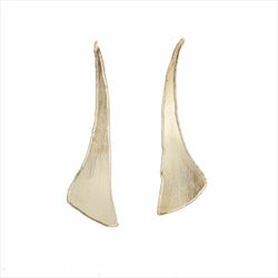 Pendientes Plata Dorada Sovrani Mujer J11393 Martillado Irregular 7,5cm