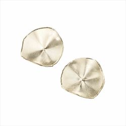 Pendientes Plata Dorada Sovrani Mujer J11396 Discos Martillados Irregulares 3,5cm