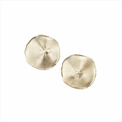 Pendientes Plata Dorada Sovrani Mujer J11397 Discos Martillados Irregulares 3cm