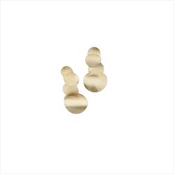Pendientes Plata Dorada Sovrani Mujer J12508 Discos Moldeados Irregulares 7cm