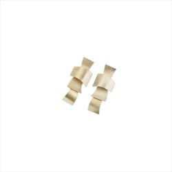 Pendientes Plata Dorada Sovrani Mujer J12511 Láminas Moldeadas Irregulares 6cm