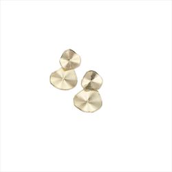 Pendientes Plata Dorada Sovrani Mujer J12514 Colgante Discos Martillados Irregular 6cm
