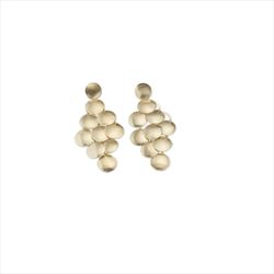Pendientes Plata Dorada Sovrani Mujer J12518 Colgante Discos Martillados Irregular 6cm