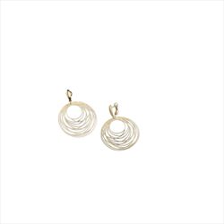 Pendientes Plata Dorada Sovrani Mujer J12523 Colgante Círculo Cadenillas 6cm