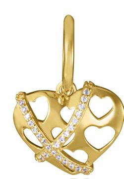 Pendientes Plata Dorada Viceroy 13260E100-30 Aro Colgante Cruz Circonitas