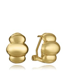 Pendientes Plata Dorada Viceroy 1,3cm 2333E100-00 Pulido En Brillo