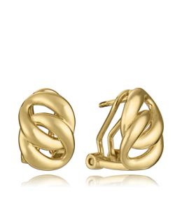 Pendientes Plata Dorada Viceroy 1,3cm 2335E100-00 Eslabones Entrelazados