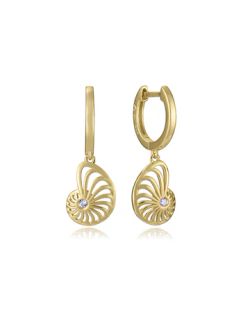 Pendientes Plata Dorada Viceroy 2,5cm 2336E100-30 Aro Colgante Caracola De Mar