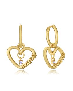 Pendientes Plata Dorada Viceroy 2,7Cm 13247E100-30 Aro Colgante Corazón