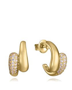 Pendientes Plata Dorada Viceroy Mujer 2377E100-30 Aro Abierto C. Circonitas