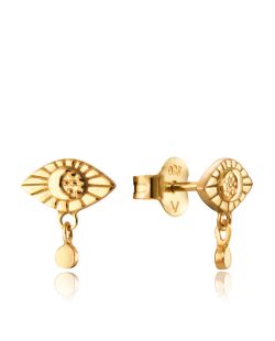 Pendientes Plata Dorada Viceroy Mujer 61007E100-08 Ojo Egipcio En Brillo
