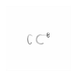 Pendientes Plata E03340 Aro Abierto Con Circonitas