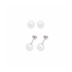 Pendientes Plata E08273 Perlas