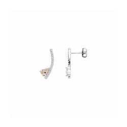 Pendientes Plata E23004CH Circonita Champagne Con Circonitas