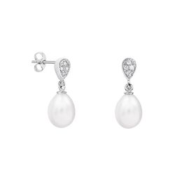 Pendientes Plata Lágrima Argyor MRM 8mm (AG)79B0200TE1 Topacios Perla