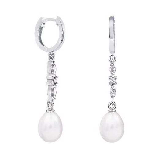 Boucles d'oreilles en argent Argyor MRM 8 mm en forme de larme (AG) 79B0305TE1 avec perles de topaze