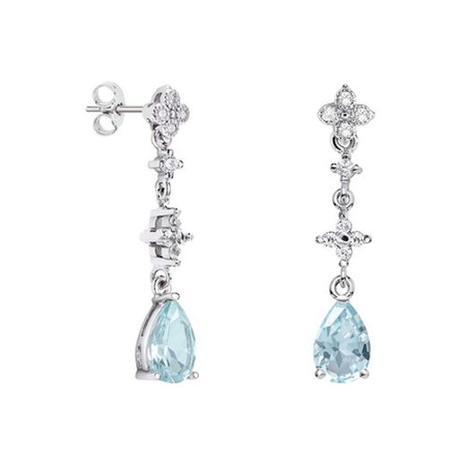 Pendientes Plata Lágrima Argyor MRM 9x6mm (AG)79B0104TA2 Topacios Azul