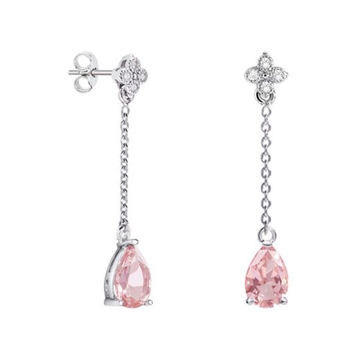 Boucles d'oreilles en argent Argyor MRM en forme de larme, 9 x 6 mm (AG) 79B0107TA3, topaze rose