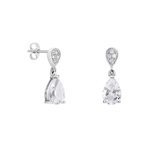 Pendientes Plata Lágrima Argyor MRM 9x6mm (AG)79B0200TA1 Topacios Blanco