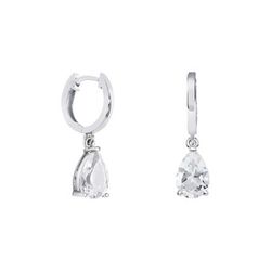 Pendientes Plata Lágrima Argyor MRM 9x6mm (AG)79B0300NA1 Topacios Blanco