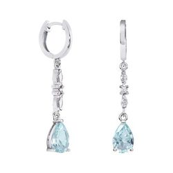 Pendientes Plata Lágrima Argyor MRM 9x6mm (AG)79B0305TA2 Topacios Azul