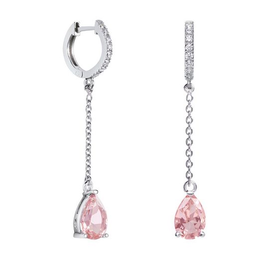 Argyor MRM Silver Teardrop Earrings 9x6mm (AG)79B0407TA3 Pink Topaz