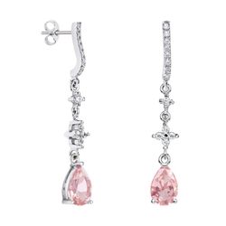 Pendientes Plata Lágrima Argyor MRM 9x6mm (AG)79B0504TA3 Topacios Rosa