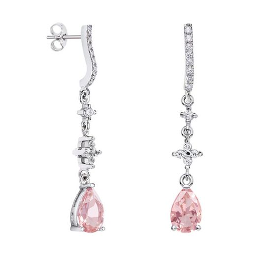 Pendientes Plata Lágrima Argyor MRM 9x6mm (AG)79B0504TA3 Topacios Rosa