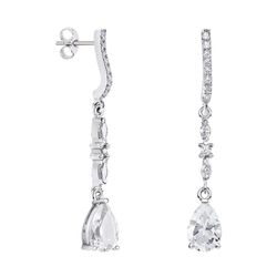 Pendientes Plata Lágrima Argyor MRM 9x6mm (AG)79B0505TA1 Topacios Blanco