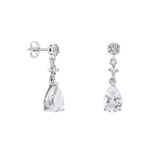 Argyor MRM Silver Teardrop Earrings 9x6mm (AG)79B0601TA1 White Topaz