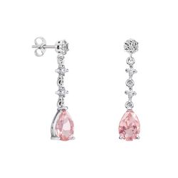Pendientes Plata Lágrima Argyor MRM 9x6mm (AG)79B0602TA3 Topacios Rosa