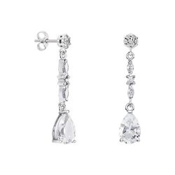Pendientes Plata Lágrima Argyor MRM 9x6mm (AG)79B0605TA1 Topacios Blanco
