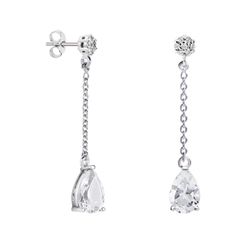 Pendientes Plata Lágrima Argyor MRM 9x6mm (AG)79B0607TA1 Topacios Blanco