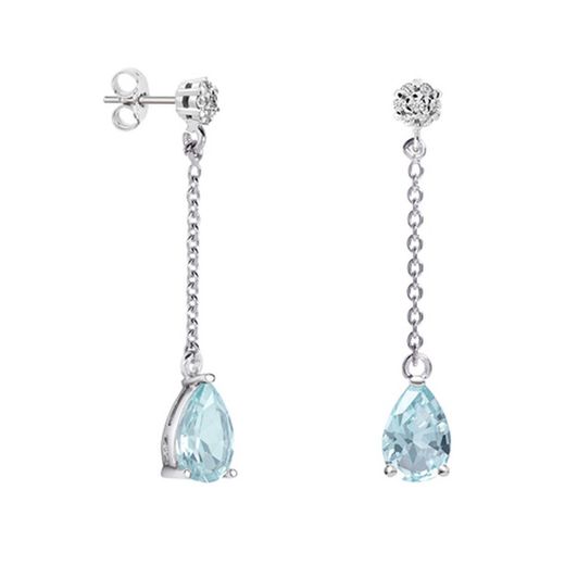 Argyor MRM Silver Teardrop Earrings 9x6mm (AG)79B0607TA2 Blue Topaz