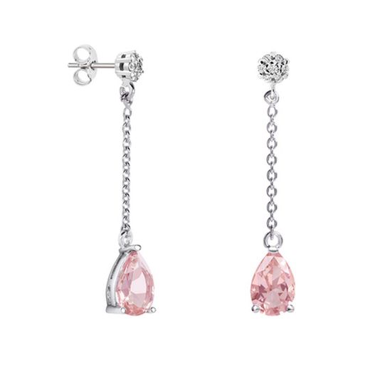 Argyor MRM Silver Teardrop Earrings 9x6mm (AG)79B0607TA3 Pink Topaz