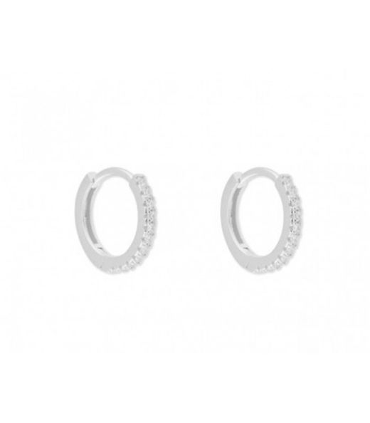 Pendientes Plata Liska 10mm MED142A-10 Aro Liso Circonitas