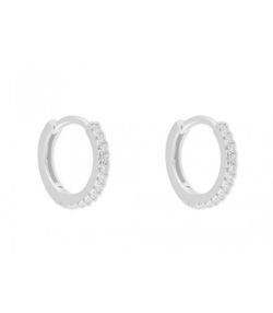 Pendientes Plata Liska 12mm MED142A-12 Aro Liso Circonitas