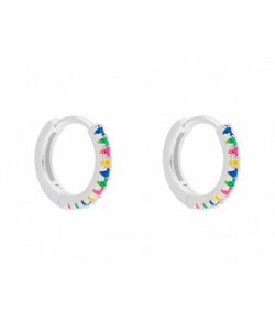 Pendientes Plata Liska 12mm MED145A-12 Aro Liso Circonitas