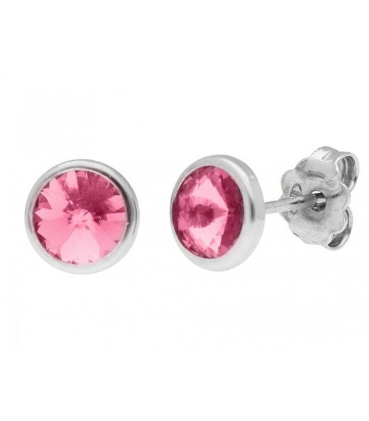 Boucles d'oreilles Liska Argent 6mm LSW3230A-L Zircone Rouge
