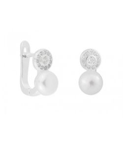 Pendientes Plata Liska BAM021A Circonitas Perlas