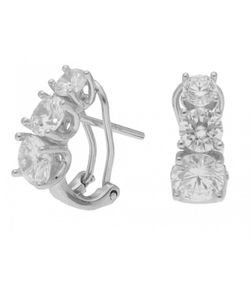 Pendientes Plata Liska LAD3076A 3 Circonitas