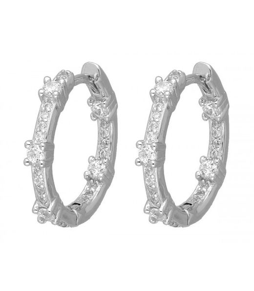 Boucles d'oreilles Liska Argent LAD4753A Créoles Zircone