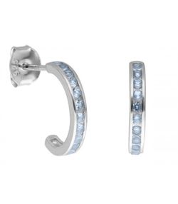Pendientes Plata Liska LAD7297A-A Semiaro Circonitas Azules