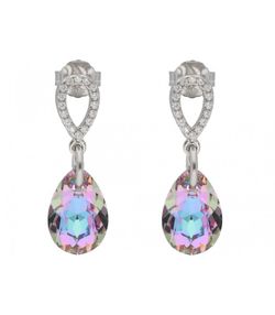 Pendientes Plata Liska LSW0170A-VL Colgante Cristal Tornasol